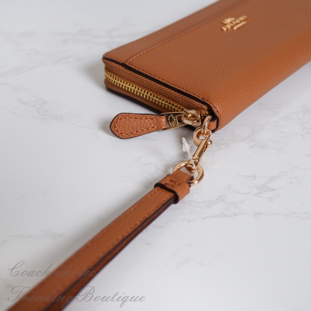 NWT Coach Leather Accordion Zip Wallet/Wristlet - Picture 3 of 8